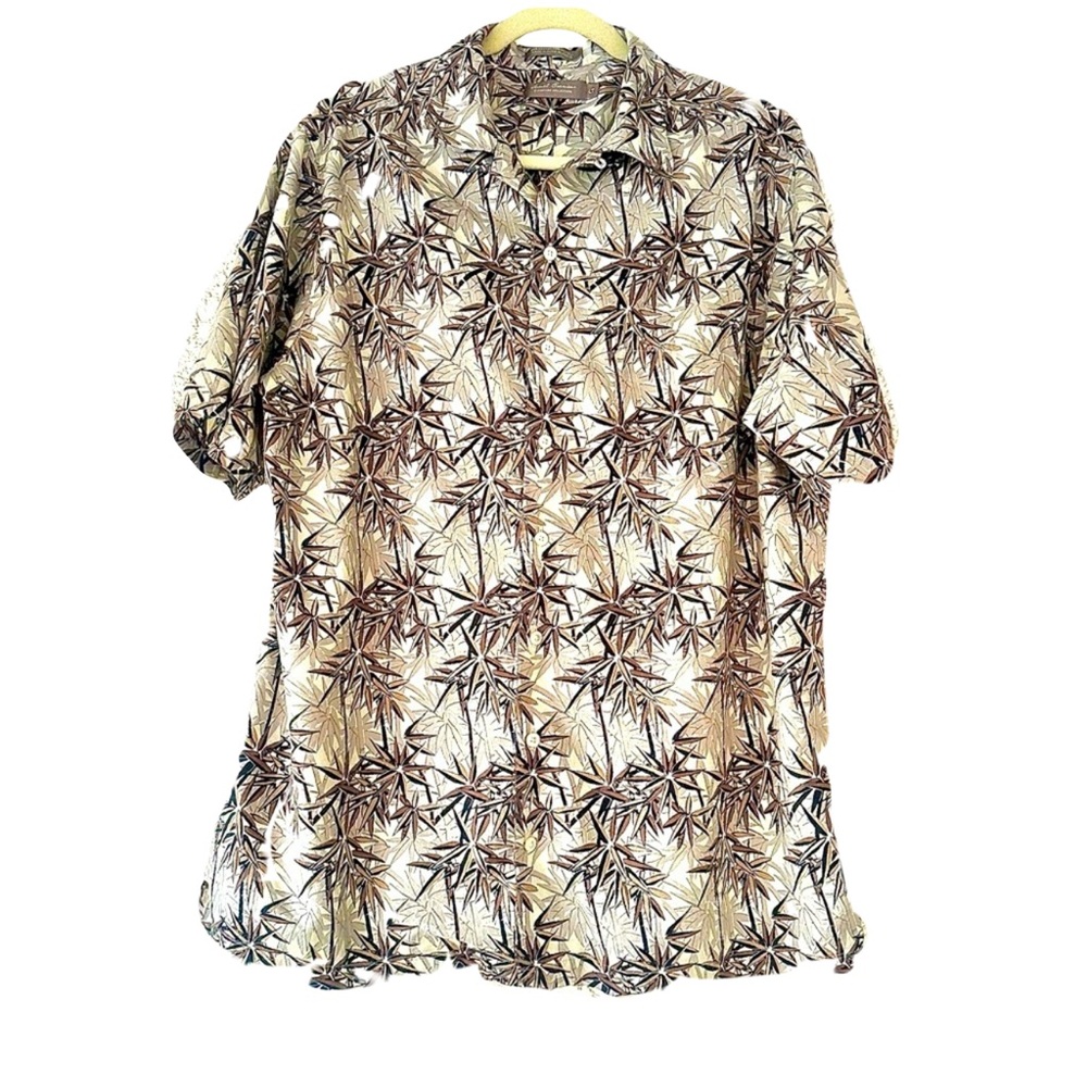 Mens size Large Tall Aloha‎ Button Down Shirt Tropical